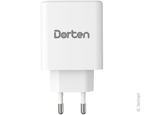 Зарядное устройство сетевое Dorten Dual USB Quick Charger PD3.0+QC3.0 38W 3A White. Изображение 2.