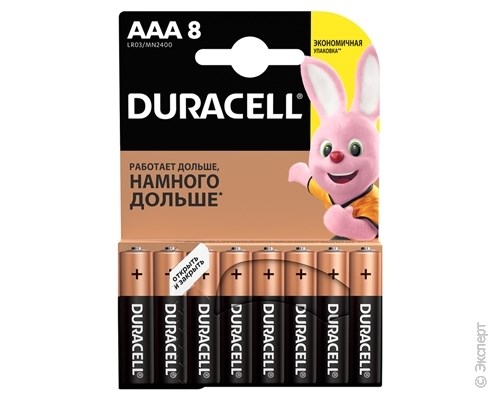 Батарейка Duracell Alkaline LR03 8 шт.. Изображение 1.