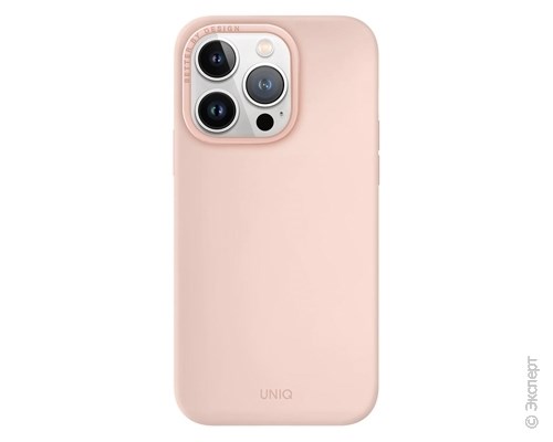 Панель-накладка Uniq Lino Pink для iPhone 14 Pro Max. Изображение 1.