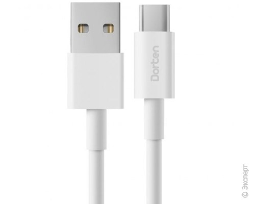 Кабель USB Dorten USB-C to USB Cable Classic Series 1 м White. Изображение 3.