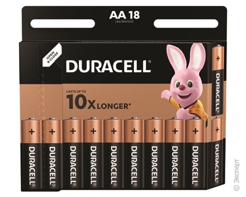 Батарейка Duracell Alkaline LR6 18 шт.. Изображение 1.