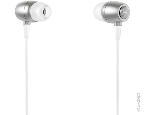 Наушники с микрофоном Motorola Metal Earbuds In-Ear Headphones Silver. Изображение 2.