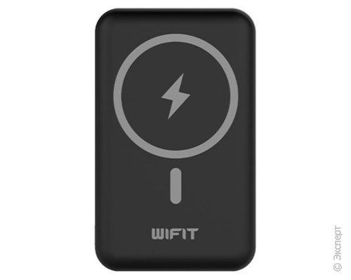 Аккумулятор внешний с функцией беспроводной ЗУ Wifit MagSafe Wireless WIMAG Pro Black 10000 мАч. Изображение 1.