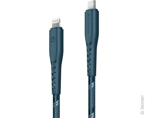 Кабель USB EnergEA NyloFlex Lightning to USB-C Cable 1,5 м Blue. Изображение 2.