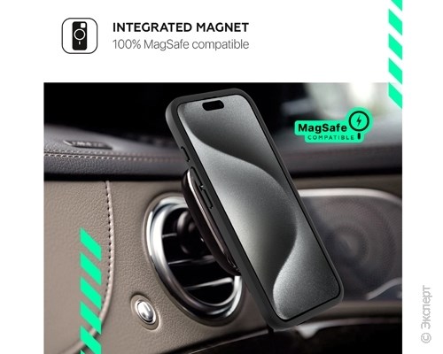 Панель-накладка Hardiz ShockProof Magnet Case with MagSafe Black для iPhone 15 Pro Max. Изображение 11.