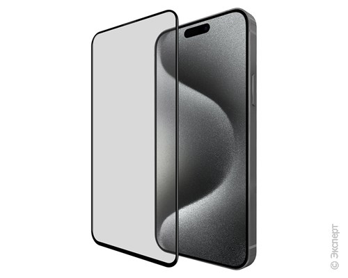Стекло защитное Hardiz 3D Cover Premium Tempered Glass для iPhone 15 Pro Max Black Frame. Изображение 1.