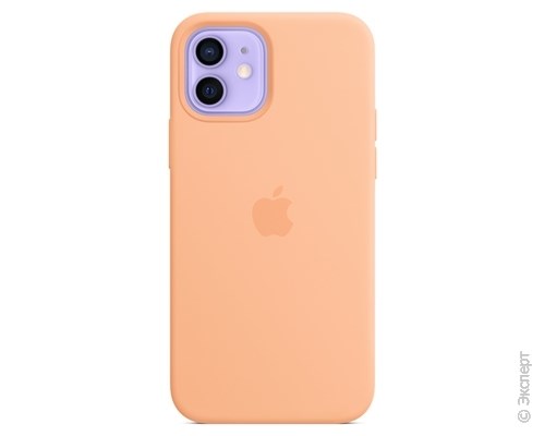 Панель-накладка Apple Silicone Case with MagSafe Cantaloupe для iPhone 12/12 Pro. Изображение 1.