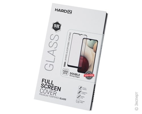 Стекло защитное Hardiz Full Screen Cover Premium Tempered Glass Black Frame для Samsung Galaxy A12. Изображение 1.