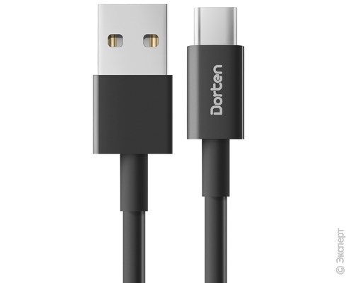 Кабель USB Dorten USB-C to USB Cable Classic Series 1 м Black. Изображение 2.