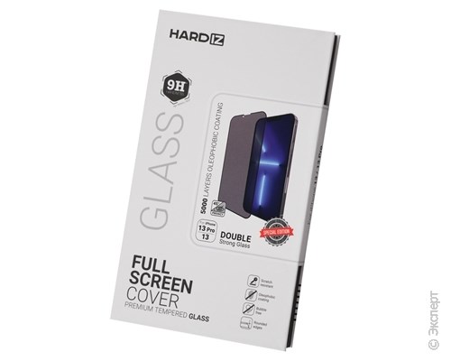 Стекло защитное Hardiz 3D Privacy Cover Premium Tempered Glass Black Frame для iPhone 13/13 Pro. Изображение 1.