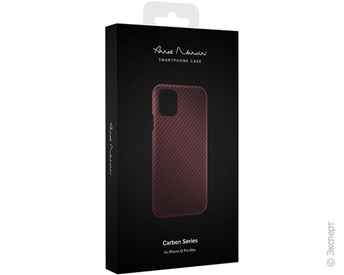 Панель-накладка Annet Mancini Сarbon Series Red для iPhone 12 Pro Max. Изображение 2.