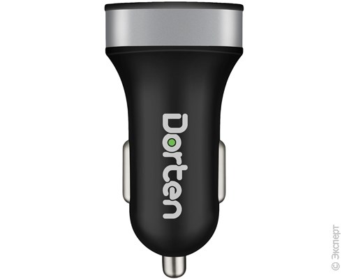 Зарядное устройство USB автомобильное Dorten Universal Car Charger 2-Port USB 1/2.4 А 12W Black. Изображение 3.