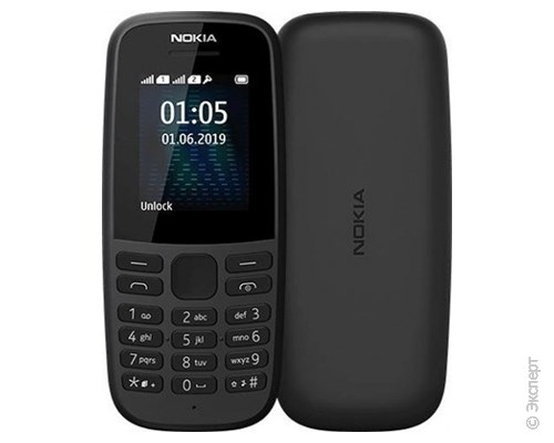 Nokia 105 (2019) Dual Black. Изображение 1.