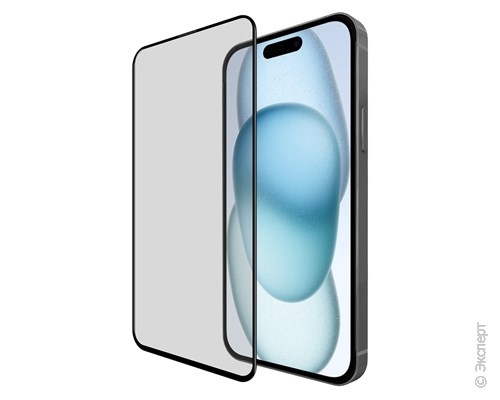 Стекло защитное Hardiz 3D Cover Premium Tempered Glass для iPhone 15 Black Frame. Изображение 1.