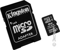 Карта памяти microSD с адаптером для SD