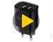 Зарядное устройство сетевое Dorten 2-Port USB Smart ID Wall Quick Charger 12W 2.4A Black. Видео 1.